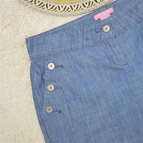 Shorts. Sailor Style, Blue Denim. Isaac Mizrahi Brand. Size 10. - Picture 5 of 8